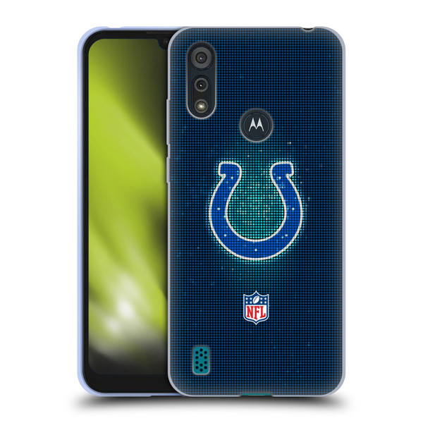 NFL Indianapolis Colts Artwork LED Soft Gel Case for Motorola Moto E6s (2020)