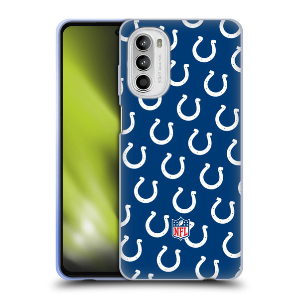 NFL Indianapolis Colts Artwork Patterns Soft Gel Case for Motorola Moto G52