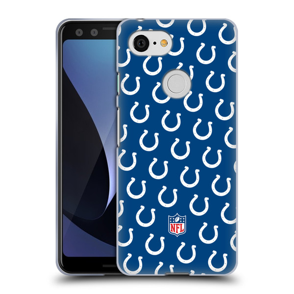 NFL Indianapolis Colts Artwork Patterns Soft Gel Case for Google Pixel 3