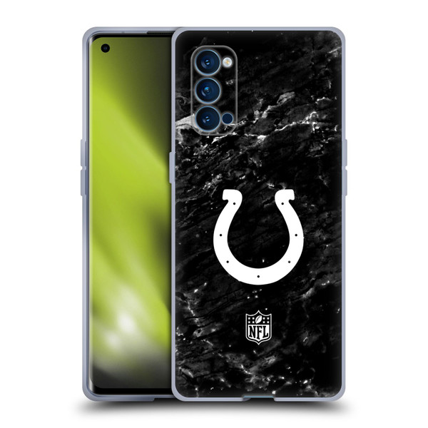 NFL Indianapolis Colts Artwork Marble Soft Gel Case for OPPO Reno 4 Pro 5G