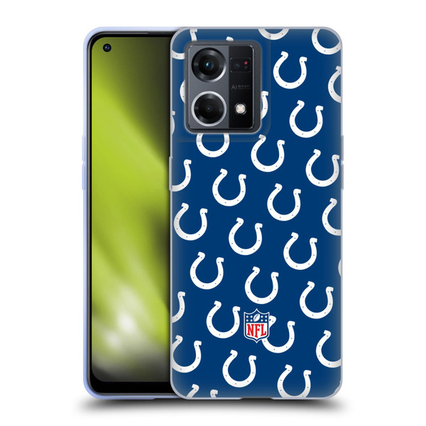 NFL Indianapolis Colts Artwork Patterns Soft Gel Case for OPPO Reno8 4G