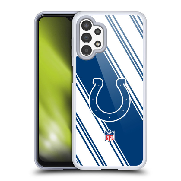 NFL Indianapolis Colts Artwork Stripes Soft Gel Case for Samsung Galaxy A13 (2022)