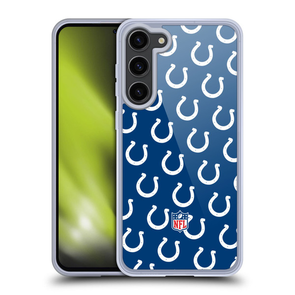 NFL Indianapolis Colts Artwork Patterns Soft Gel Case for Samsung Galaxy S23+ 5G