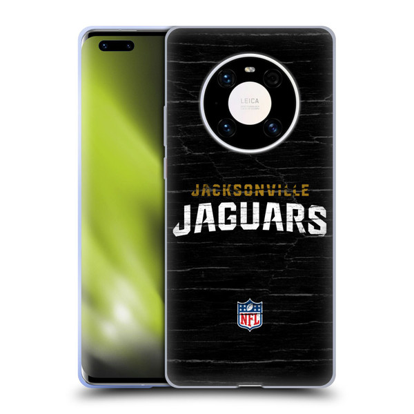 NFL Jacksonville Jaguars Logo Distressed Look Soft Gel Case for Huawei Mate 40 Pro 5G