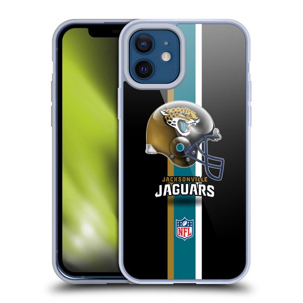 NFL Jacksonville Jaguars Logo Helmet Soft Gel Case for Apple iPhone 12 / iPhone 12 Pro