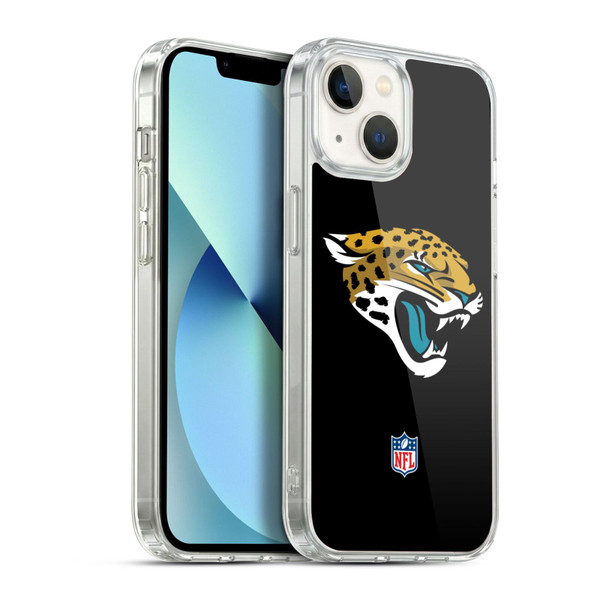 NFL Jacksonville Jaguars Logo Plain Soft Gel Case for Apple iPhone 13