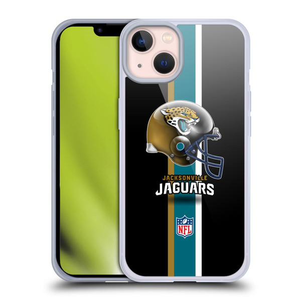NFL Jacksonville Jaguars Logo Helmet Soft Gel Case for Apple iPhone 13