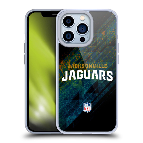 NFL Jacksonville Jaguars Logo Blur Soft Gel Case for Apple iPhone 13 Pro