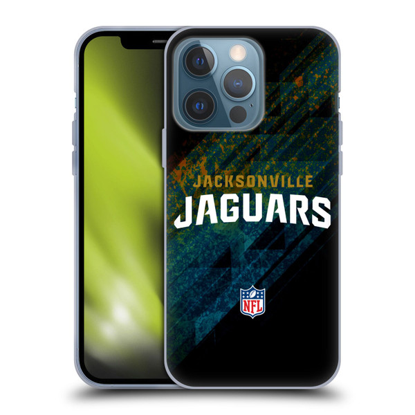 NFL Jacksonville Jaguars Logo Blur Soft Gel Case for Apple iPhone 13 Pro