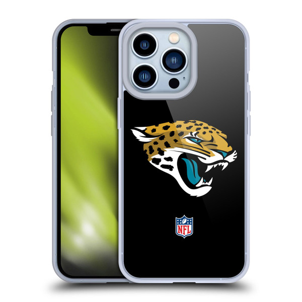 NFL Jacksonville Jaguars Logo Plain Soft Gel Case for Apple iPhone 13 Pro