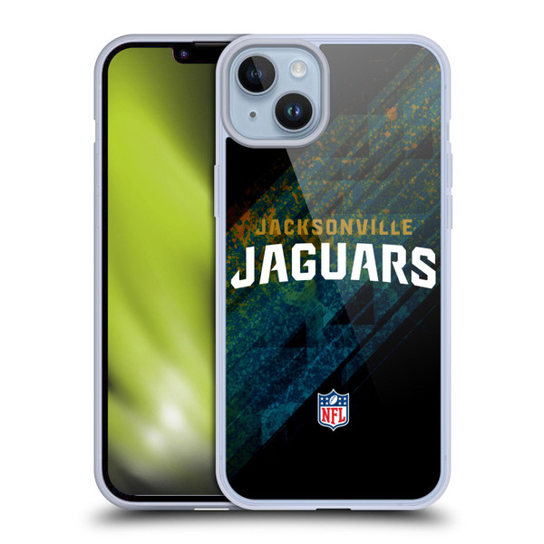 NFL Jacksonville Jaguars Logo Blur Soft Gel Case for Apple iPhone 14 Plus
