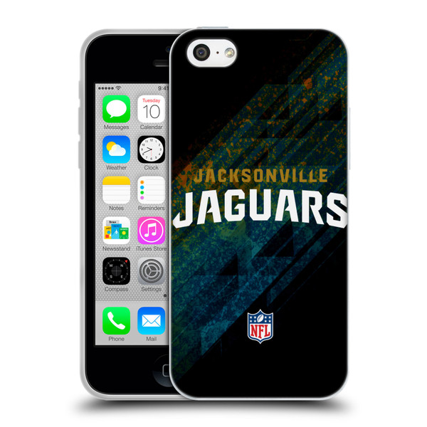 NFL Jacksonville Jaguars Logo Blur Soft Gel Case for Apple iPhone 5c