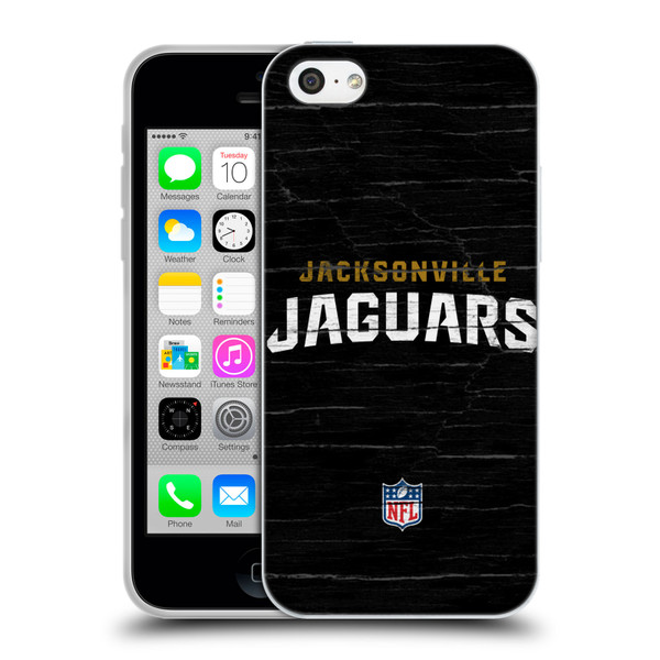 NFL Jacksonville Jaguars Logo Distressed Look Soft Gel Case for Apple iPhone 5c