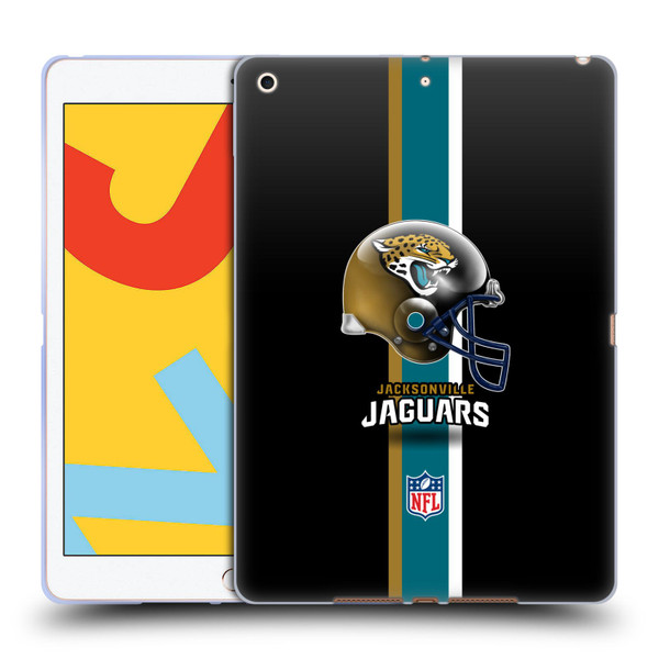 NFL Jacksonville Jaguars Logo Helmet Soft Gel Case for Apple iPad 10.2 2019/2020/2021