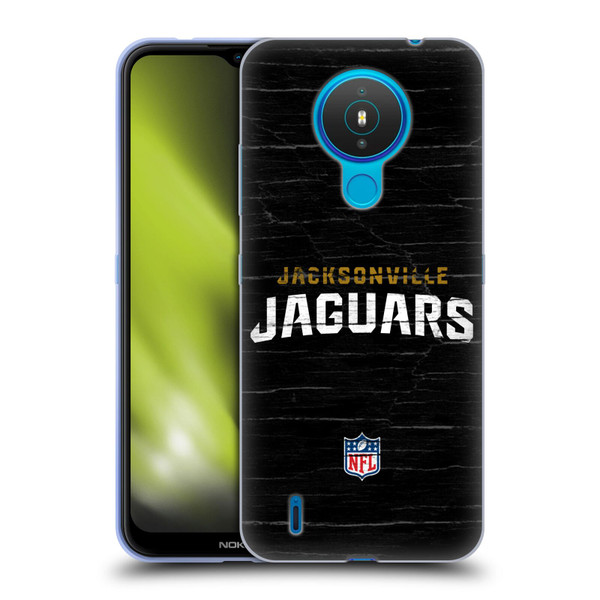 NFL Jacksonville Jaguars Logo Distressed Look Soft Gel Case for Nokia 1.4
