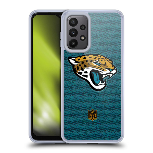 NFL Jacksonville Jaguars Logo Football Soft Gel Case for Samsung Galaxy A23 / 5G (2022)