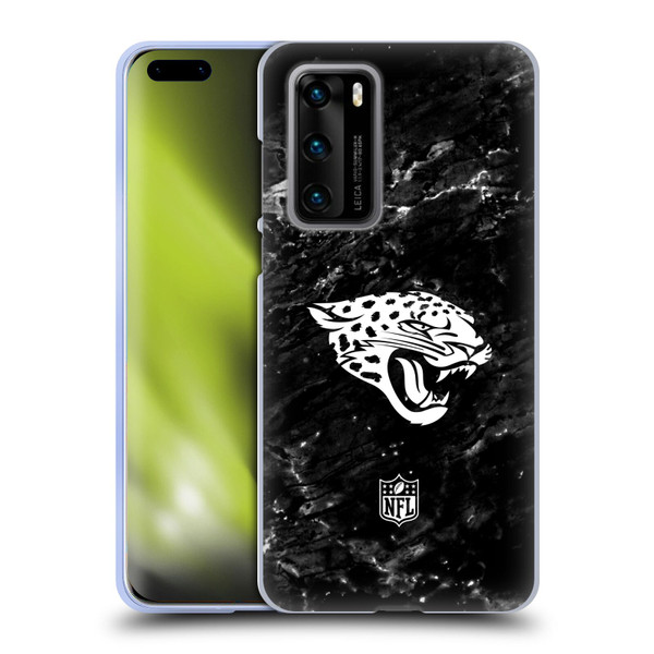 NFL Jacksonville Jaguars Artwork Marble Soft Gel Case for Huawei P40 5G