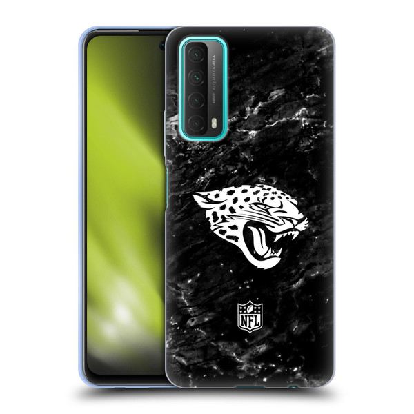 NFL Jacksonville Jaguars Artwork Marble Soft Gel Case for Huawei P Smart (2021)