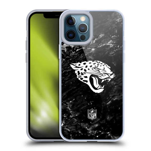 NFL Jacksonville Jaguars Artwork Marble Soft Gel Case for Apple iPhone 12 Pro Max