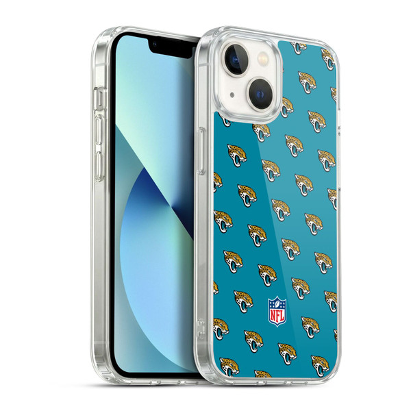 NFL Jacksonville Jaguars Artwork Patterns Soft Gel Case for Apple iPhone 13