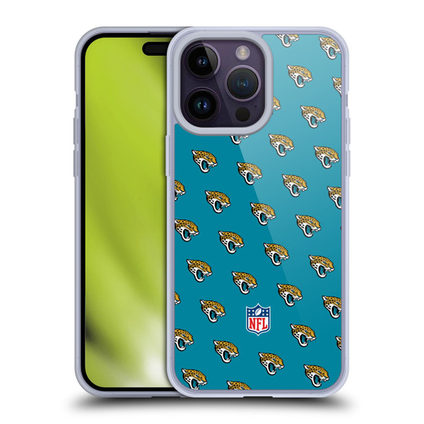 NFL Jacksonville Jaguars Artwork Patterns Soft Gel Case for Apple iPhone 14 Pro Max