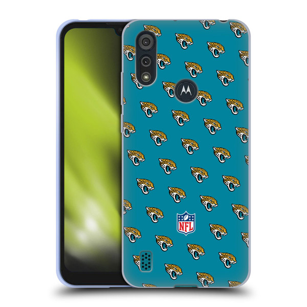 NFL Jacksonville Jaguars Artwork Patterns Soft Gel Case for Motorola Moto E6s (2020)