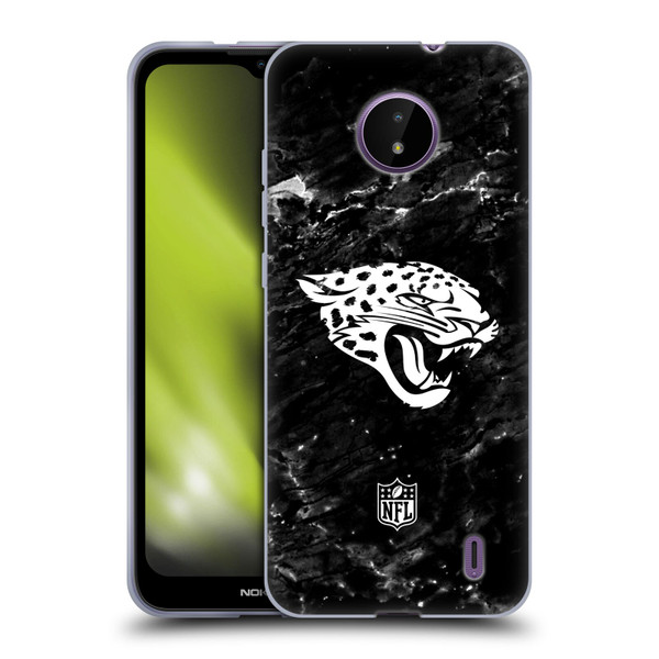 NFL Jacksonville Jaguars Artwork Marble Soft Gel Case for Nokia C10 / C20