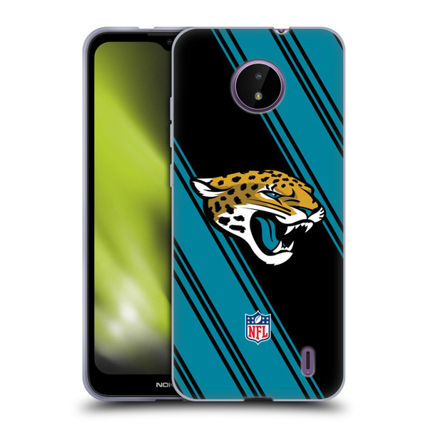 NFL Jacksonville Jaguars Artwork Stripes Soft Gel Case for Nokia C10 / C20