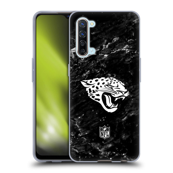 NFL Jacksonville Jaguars Artwork Marble Soft Gel Case for OPPO Find X2 Lite 5G