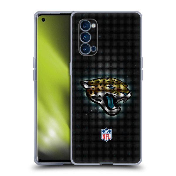 NFL Jacksonville Jaguars Artwork LED Soft Gel Case for OPPO Reno 4 Pro 5G