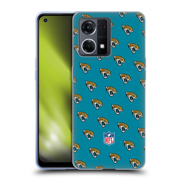 NFL Jacksonville Jaguars Artwork Patterns Soft Gel Case for OPPO Reno8 4G