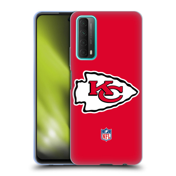 NFL Kansas City Chiefs Logo Plain Soft Gel Case for Huawei P Smart (2021)