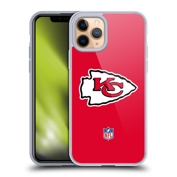 NFL Kansas City Chiefs Logo Plain Soft Gel Case for Apple iPhone 11 Pro & MagSafe