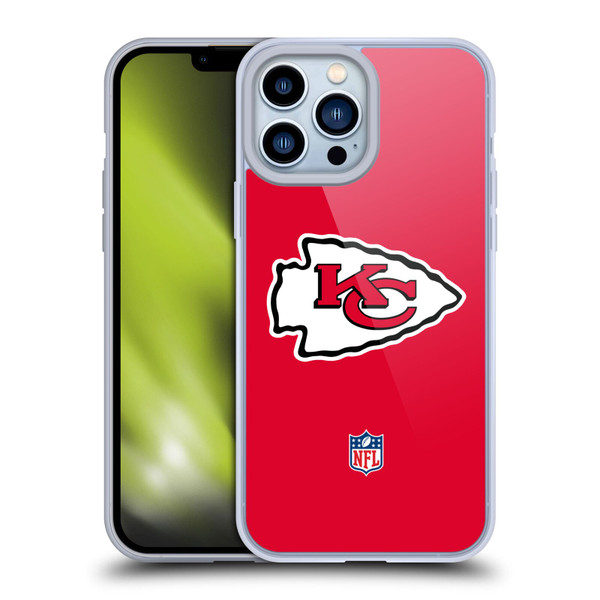 NFL Kansas City Chiefs Logo Plain Soft Gel Case for Apple iPhone 13 Pro Max