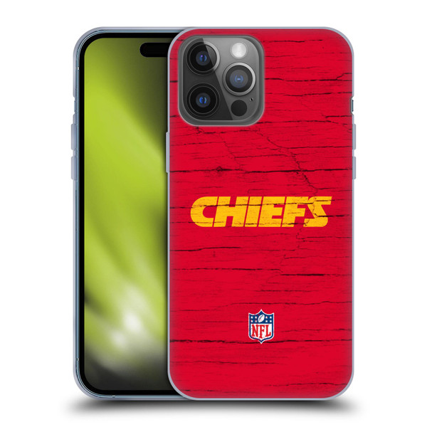 NFL Kansas City Chiefs Logo Distressed Look Soft Gel Case for Apple iPhone 14 Pro Max