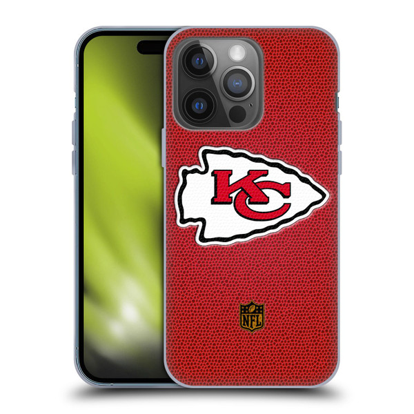 NFL Kansas City Chiefs Logo Football Soft Gel Case for Apple iPhone 14 Pro