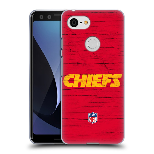 NFL Kansas City Chiefs Logo Distressed Look Soft Gel Case for Google Pixel 3