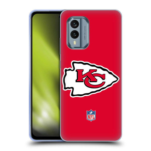 NFL Kansas City Chiefs Logo Plain Soft Gel Case for Nokia X30