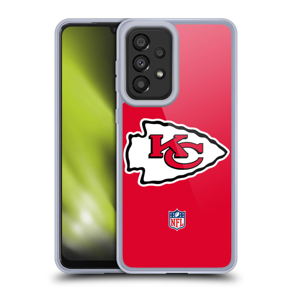 NFL Kansas City Chiefs Logo Plain Soft Gel Case for Samsung Galaxy A33 5G (2022)
