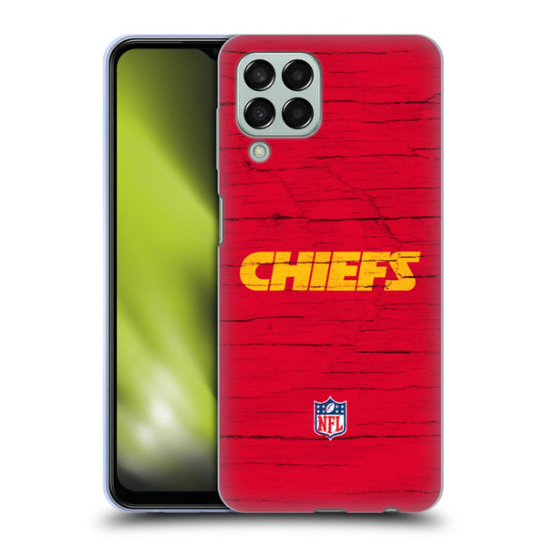 NFL Kansas City Chiefs Logo Distressed Look Soft Gel Case for Samsung Galaxy M33 (2022)