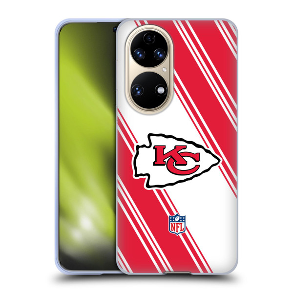 NFL Kansas City Chiefs Artwork Stripes Soft Gel Case for Huawei P50