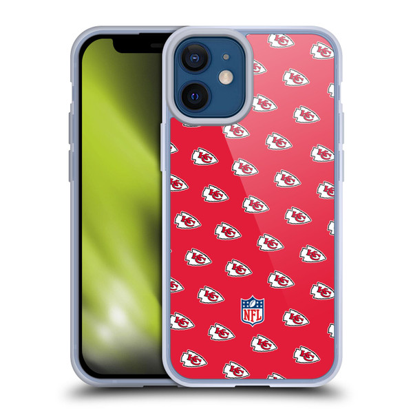 NFL Kansas City Chiefs Artwork Patterns Soft Gel Case for Apple iPhone 12 Mini