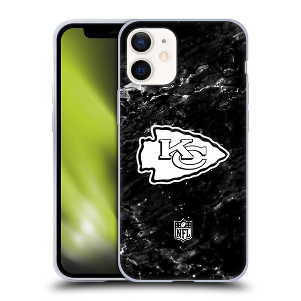 NFL Kansas City Chiefs Artwork Marble Soft Gel Case for Apple iPhone 12 Mini
