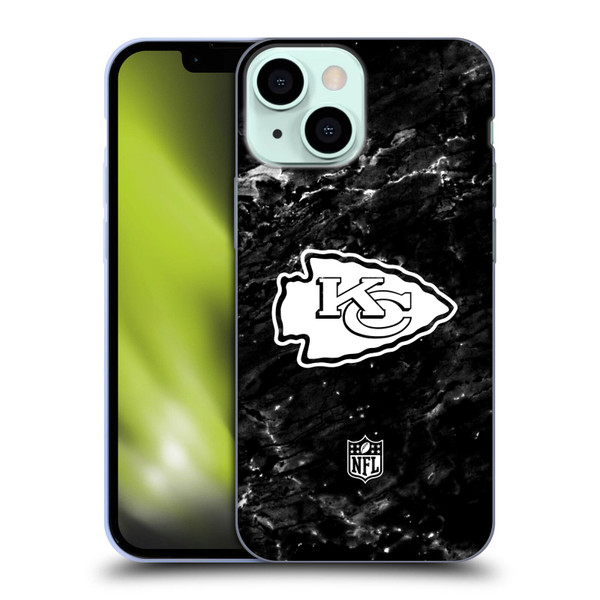 NFL Kansas City Chiefs Artwork Marble Soft Gel Case for Apple iPhone 13 Mini