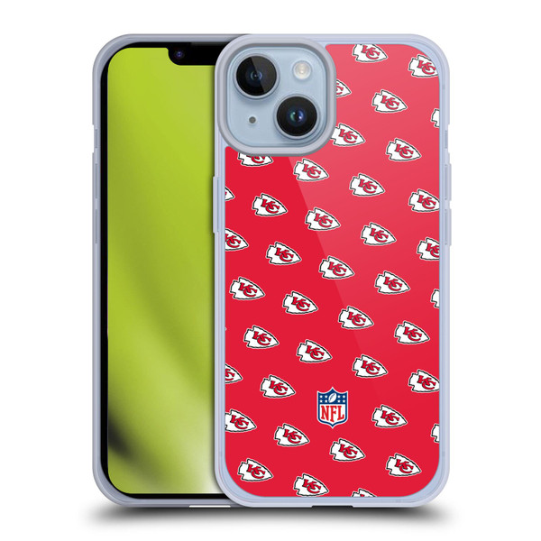 NFL Kansas City Chiefs Artwork Patterns Soft Gel Case for Apple iPhone 14