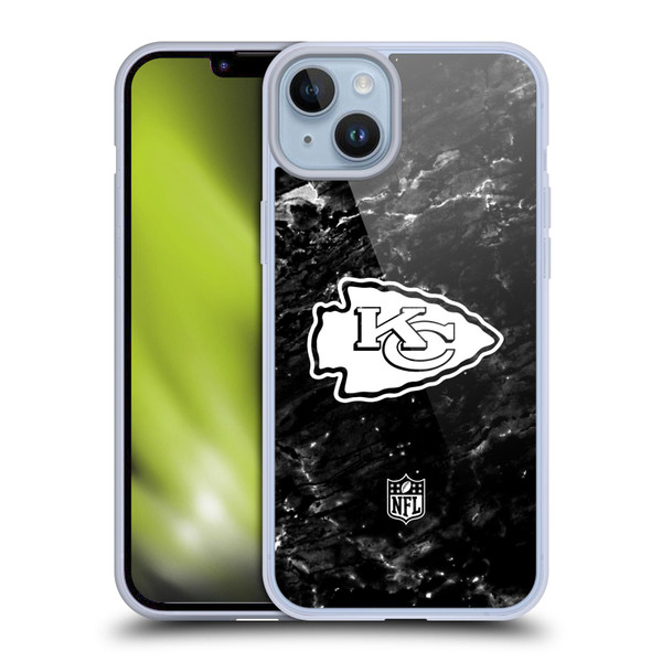 NFL Kansas City Chiefs Artwork Marble Soft Gel Case for Apple iPhone 14 Plus