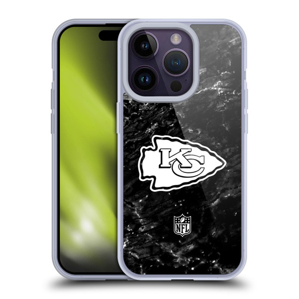 NFL Kansas City Chiefs Artwork Marble Soft Gel Case for Apple iPhone 14 Pro