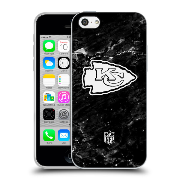 NFL Kansas City Chiefs Artwork Marble Soft Gel Case for Apple iPhone 5c