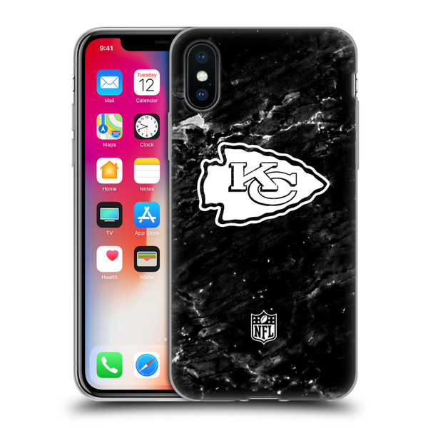 NFL Kansas City Chiefs Artwork Marble Soft Gel Case for Apple iPhone X / iPhone XS