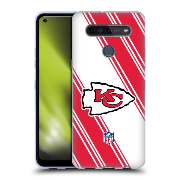 NFL Kansas City Chiefs Artwork Stripes Soft Gel Case for LG K51S